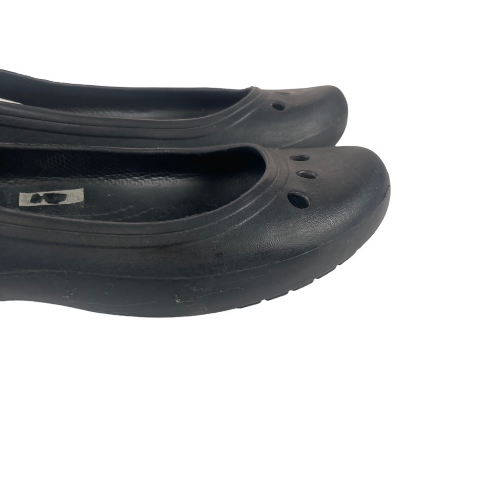 Crocs Kadee Malindi Black Ballet Flats Slip On Rubber Comfort Lightweight 7 - Picture 4 of 12